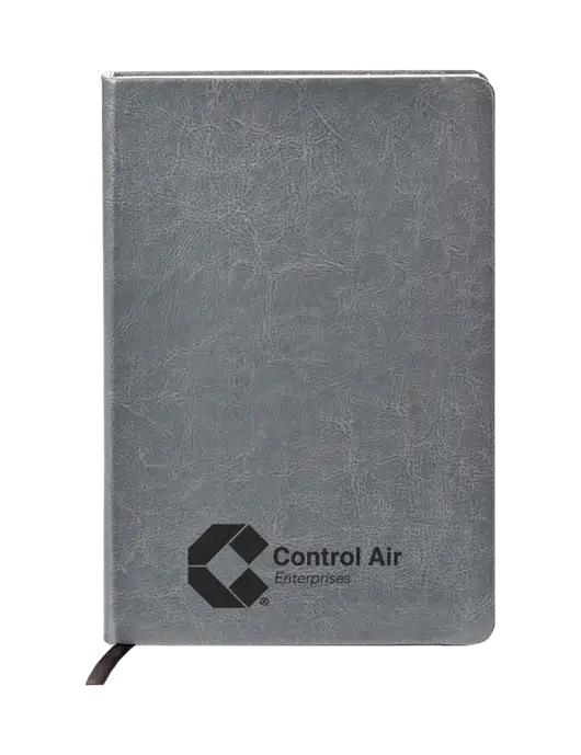 Fabrizio Grey Hard Cover 5.75 x 8.3 Journal w/Control Air Enterprises Logo