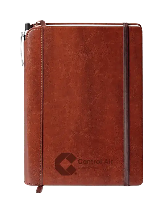 Fabrizio Brown Journal 6.375 x 8.375 Combo w/Control Air Enterprises Logo