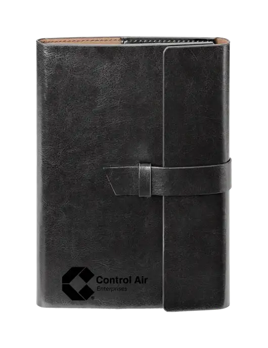 Fabrizio Black 6.875 x 9.56 Portfolio w/Control Air Enterprises Logo