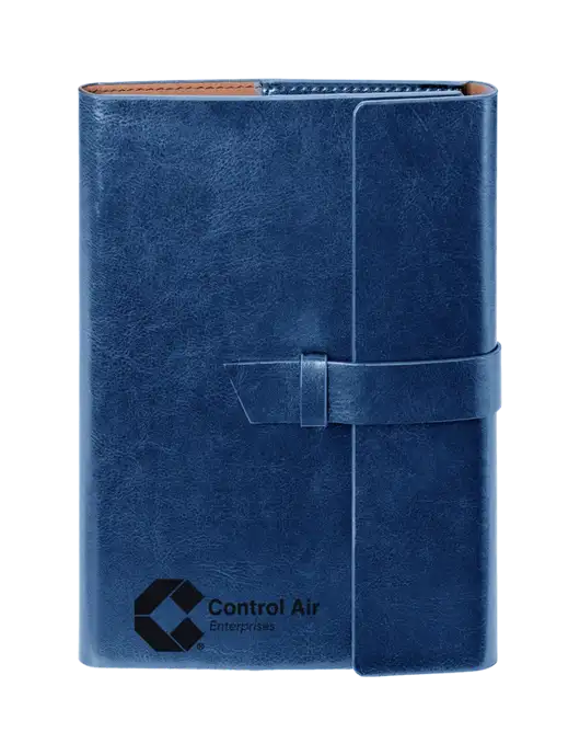 Fabrizio Blue 6.875 x 9.56 Portfolio w/Control Air Enterprises Logo