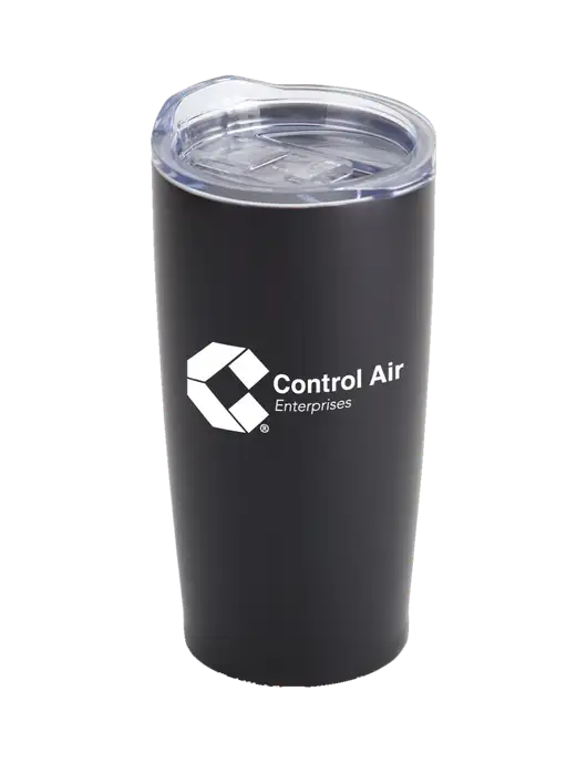Society Black 20 oz Insulated Tumbler w/Control Air Enterprises Logo