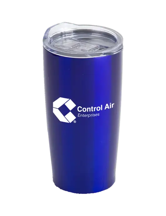 Society Blue 20 oz Insulated Tumbler w/Control Air Enterprises Logo