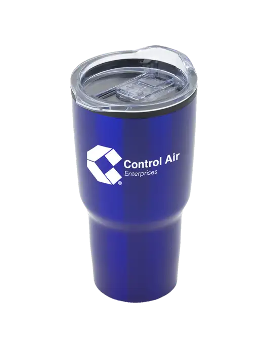Odyssey Blue 30 oz Travel Tumbler w/Control Air Enterprises Logo