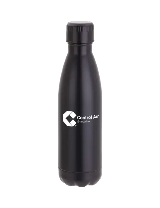 City Go Matte Black 17 oz Insulated Bottle w/Control Air Enterprises Logo