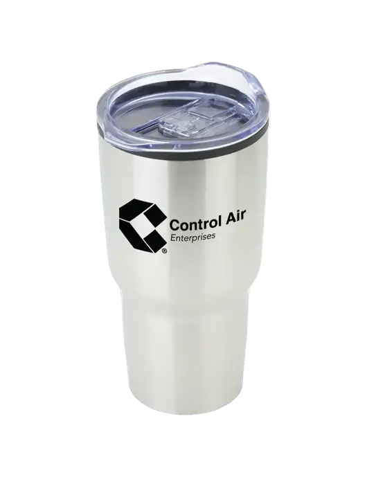 Odyssey Silver 30 oz Travel Tumbler w/Control Air Enterprises Logo