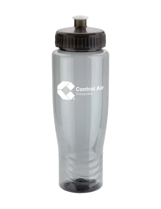Roam Smoke 28 oz Eco-Polyclear Bottle with Push Pull Lid w/Control Air Enterprises Logo