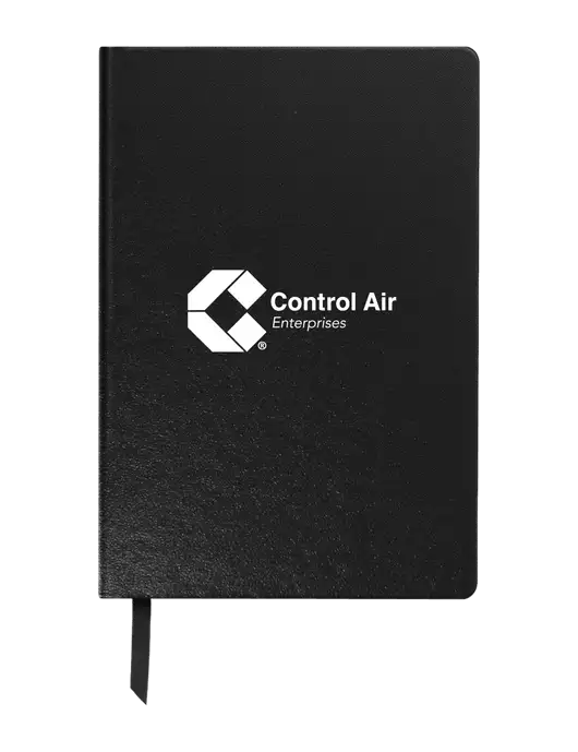 Achieve Black Hardcover Journal, 5.5 x 8.37 w/Control Air Enterprises Logo