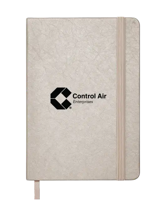 Granite Light Grey Hardcover Journal, 5.62 X  8.37 w/Control Air Enterprises Logo