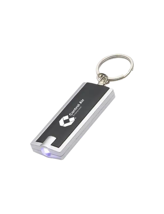 Simple Touch Black LED Keychain w/Control Air Enterprises Logo