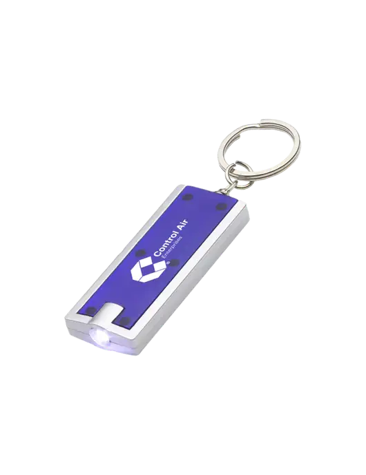 Simple Touch Blue LED Keychain w/Control Air Enterprises Logo