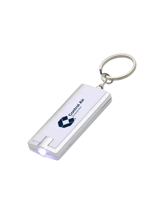 Simple Touch White LED Keychain w/Control Air Enterprises Logo