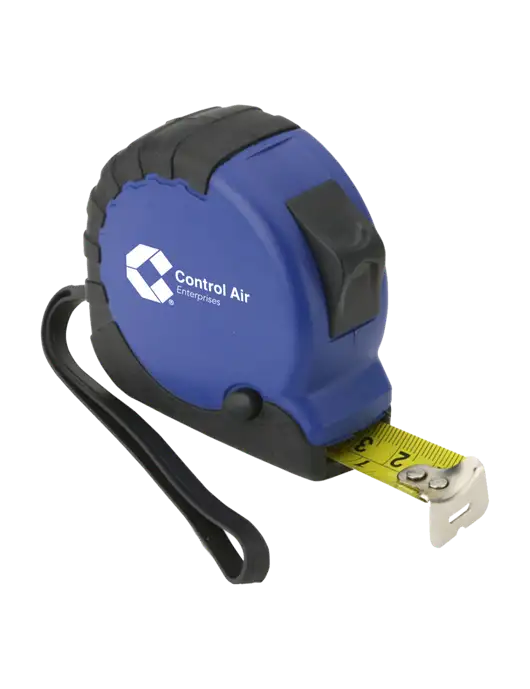 Blue Tape Measure, 16' w/Control Air Enterprises Logo