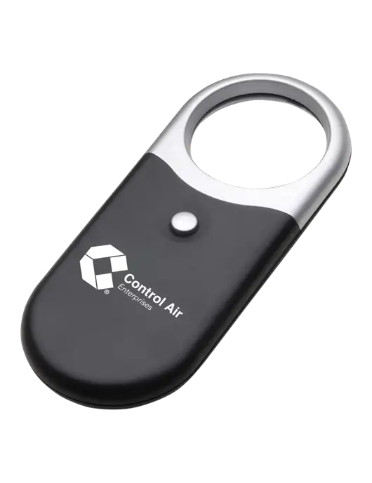Compact Black Magnifier Light w/Control Air Enterprises Logo