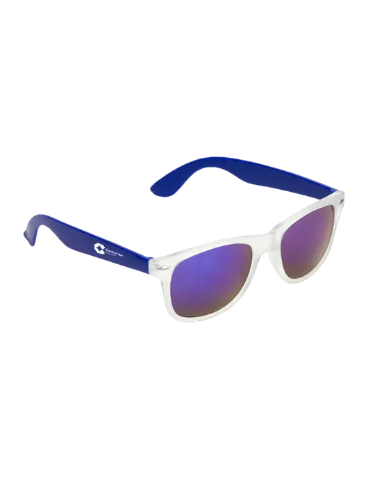 Key West Blue Mirrored Sunglasses w/Control Air Enterprises Logo