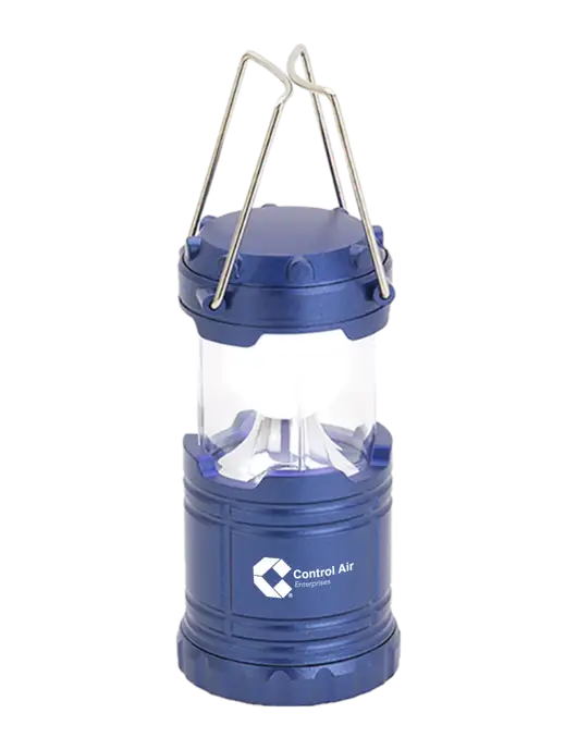 Blue Mini Retro Lantern w/Control Air Enterprises Logo