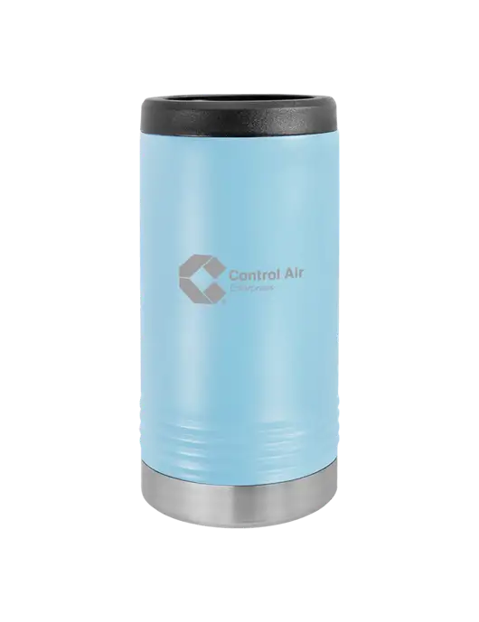 Polar Camel Powder Coated Light Blue Vacuum Insulated Slim Beverage Holder w/Control Air Enterprises Logo