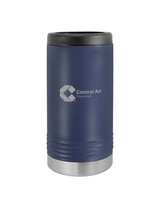 Polar Camel Powder Coated Navy Vacuum Insulated Slim Beverage Holder w/Control Air Enterprises Logo