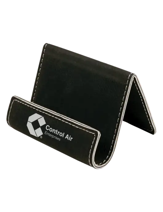 Black Leatherette Card & Phone Holder w/Control Air Enterprises Logo