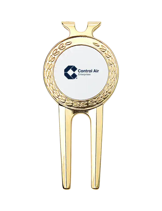 Gold Divot Tool, 1.5 x 3 w/Control Air Enterprises Logo