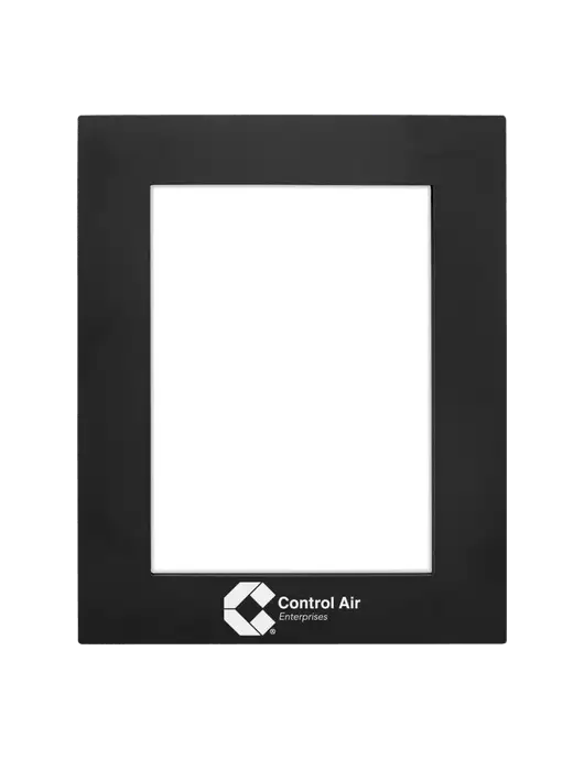 Black Aluminum Photo Frame, 5 x 7 w/Control Air Enterprises Logo
