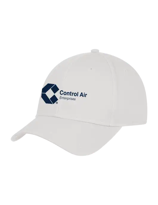 White Structured Cap Hook & Loop w/Control Air Enterprises Logo