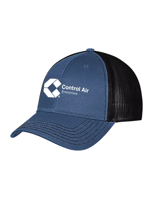 Dark Royal/Black Mesh Trucker Cap Snap Back w/Control Air Enterprises Logo