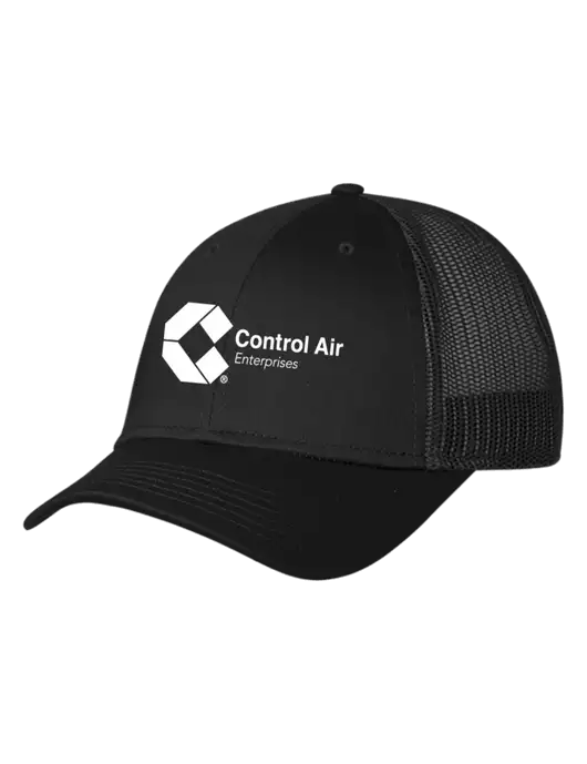 Black Mesh Trucker Cap Snap Back w/Control Air Enterprises Logo