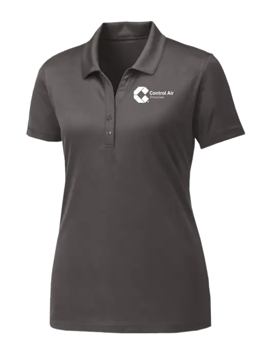 Womens Dark Grey PosiCharge Competitor Polo w/Control Air Enterprises Logo