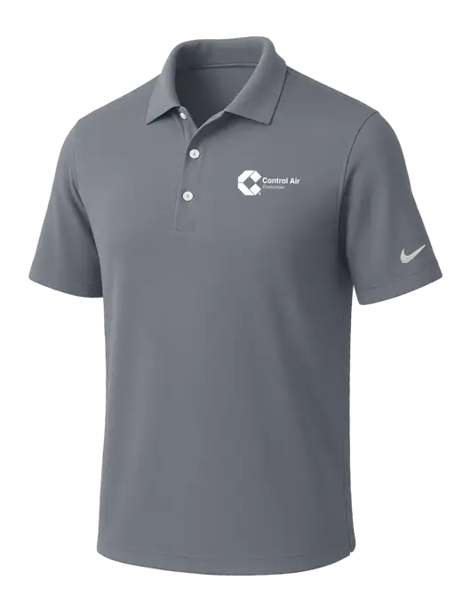 NIKE Medium Grey Dri-Fit Micro Pique Polo w/Control Air Enterprises Logo