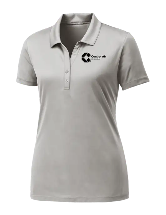 Womens Very Light Grey PosiCharge Competitor Polo w/Control Air Enterprises Logo