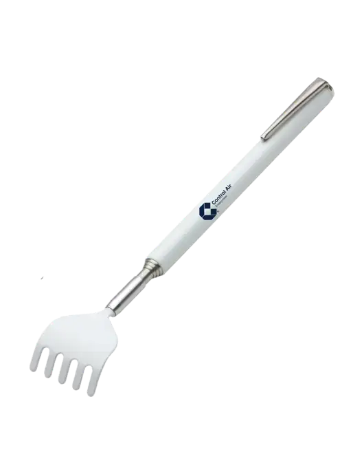 Telescopic White Back Scratcher w/Control Air Enterprises Logo