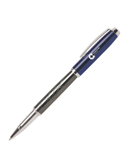 Modernist Blue Rollerball Pen - Black Ink w/Control Air Enterprises Logo