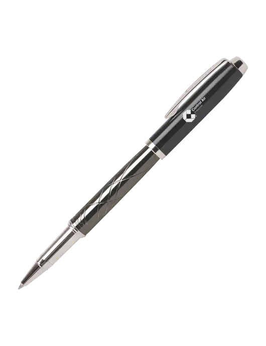 Modernist Black Rollerball Pen - Black Ink w/Control Air Enterprises Logo
