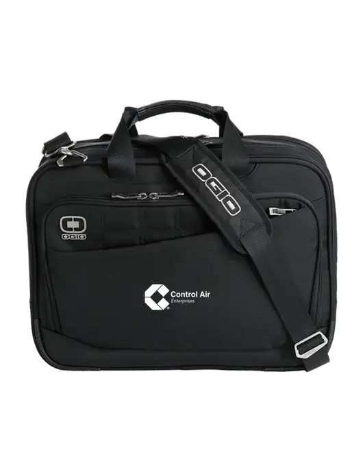 OGIO Black Element Laptop Messenger Bag w/Control Air Enterprises Logo