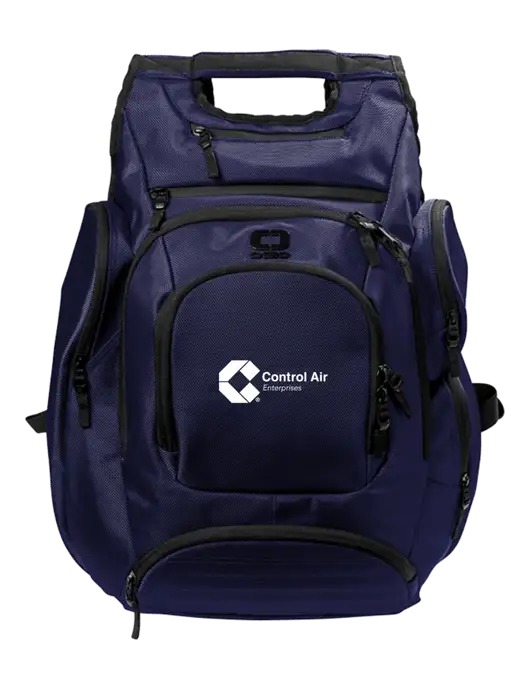 OGIO Navy Metro Ballistic Laptop Backpack w/Control Air Enterprises Logo
