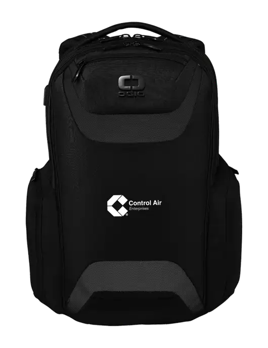 OGIO Black Charcoal Connected Pack w/Control Air Enterprises Logo