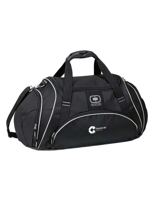 OGIO Black Crunch Duffel
 w/Control Air Enterprises Logo