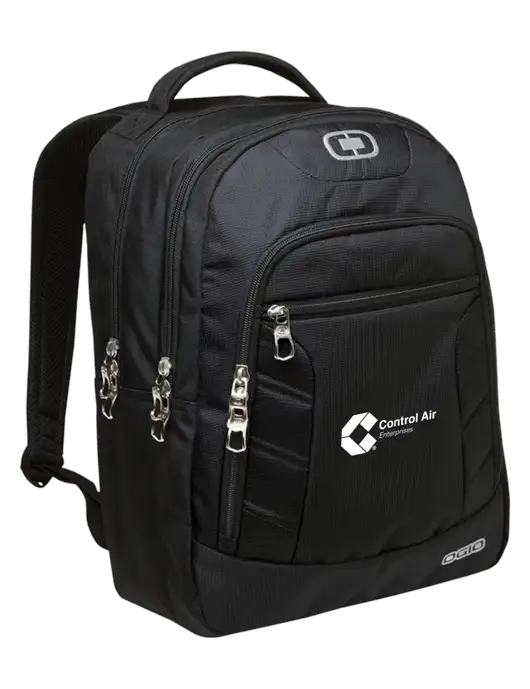 OGIO Black/Silver Colton Laptop Backpack
 w/Control Air Enterprises Logo