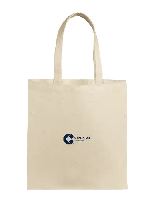 Eco Blend Natural Canvas Tote w/Control Air Enterprises Logo