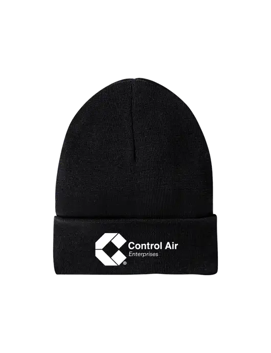 Recycled Black Beanie w/Control Air Enterprises Logo