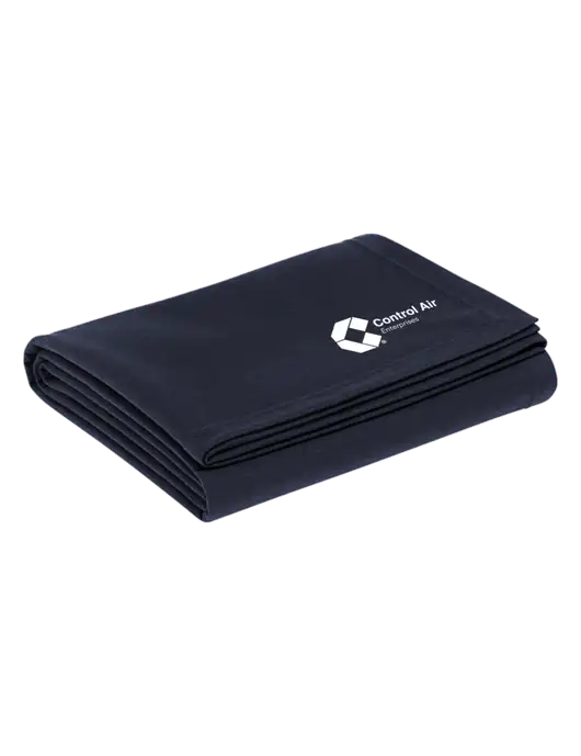 Recycled True Navy Blanket w/Control Air Enterprises Logo