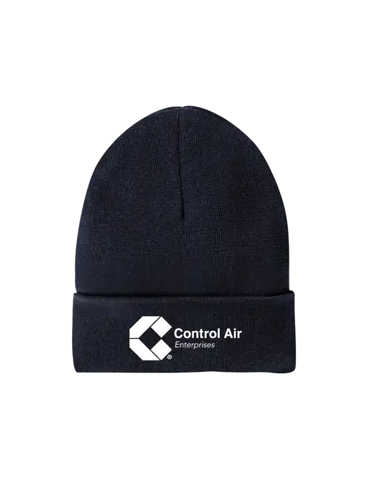 Recycled True Navy Beanie w/Control Air Enterprises Logo