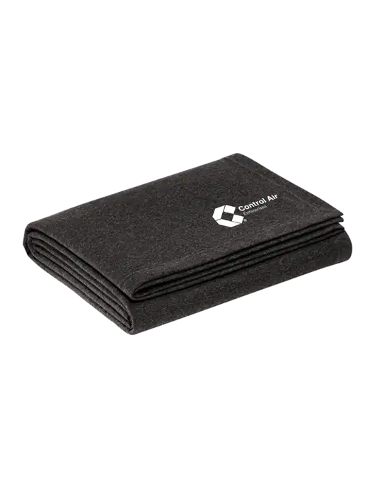 Recycled Charcoal Heather Blanket w/Control Air Enterprises Logo