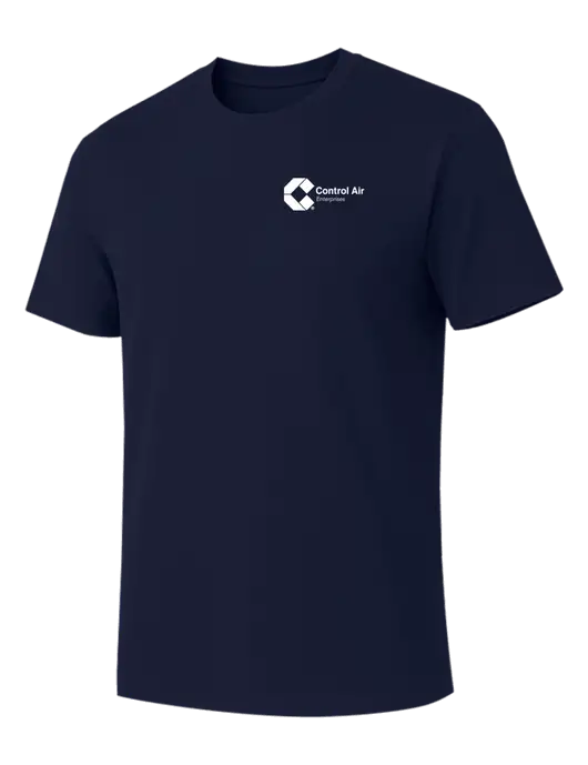Allmade Dark Navy Organic Cotton Tee w/Control Air Enterprises Logo