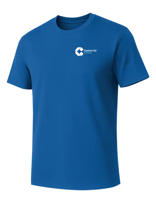 Allmade Royal Blue Organic Cotton Tee w/Control Air Enterprises Logo