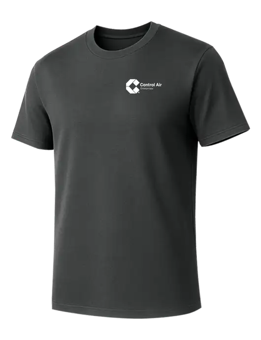 Allmade Charcoal Grey Organic Cotton Tee w/Control Air Enterprises Logo
