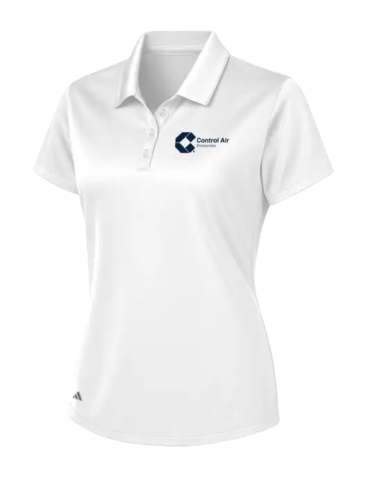 Adidas White Womens Basic Sport Polo w/Control Air Enterprises Logo