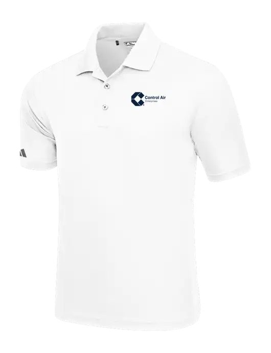Adidas White Basic Sport Polo w/Control Air Enterprises Logo