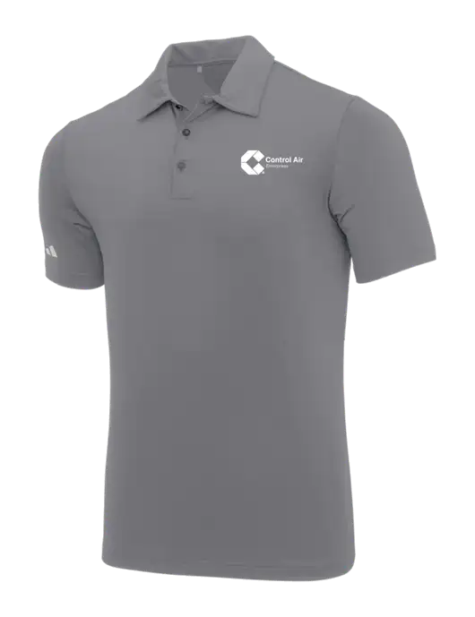 Adidas Medium Grey Ultimate Solid Polo w/Control Air Enterprises Logo