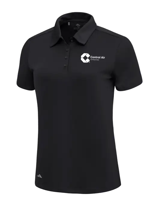 Adidas Black Womens Ultimate Solid Polo w/Control Air Enterprises Logo